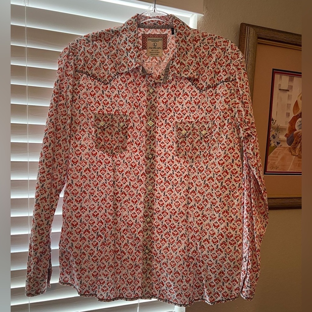 Women’s Panhandle Pearl Snap long sleeved shirt, large